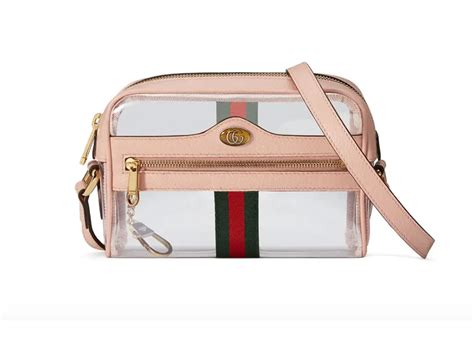 transparent gucci clear bag|Gucci ophidia white shoulder bag.